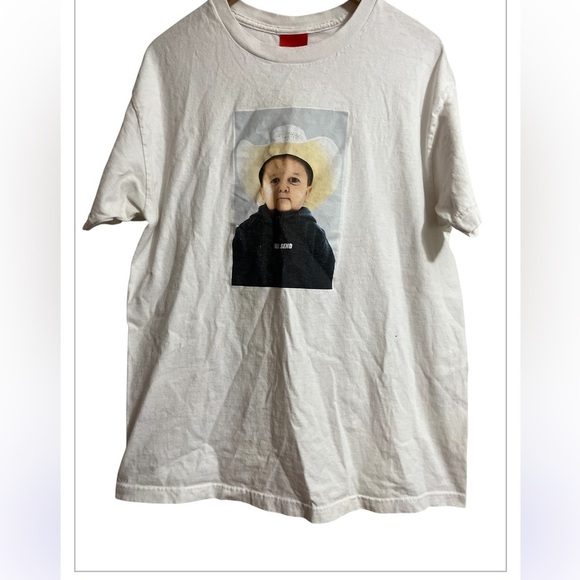 FULL SEND white Tshirt Cowboy Sz L - Picture 1 of 6